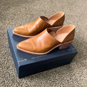 Madewell Brady Leather Bootie.  Size 10.  Color is “English Saddle”.